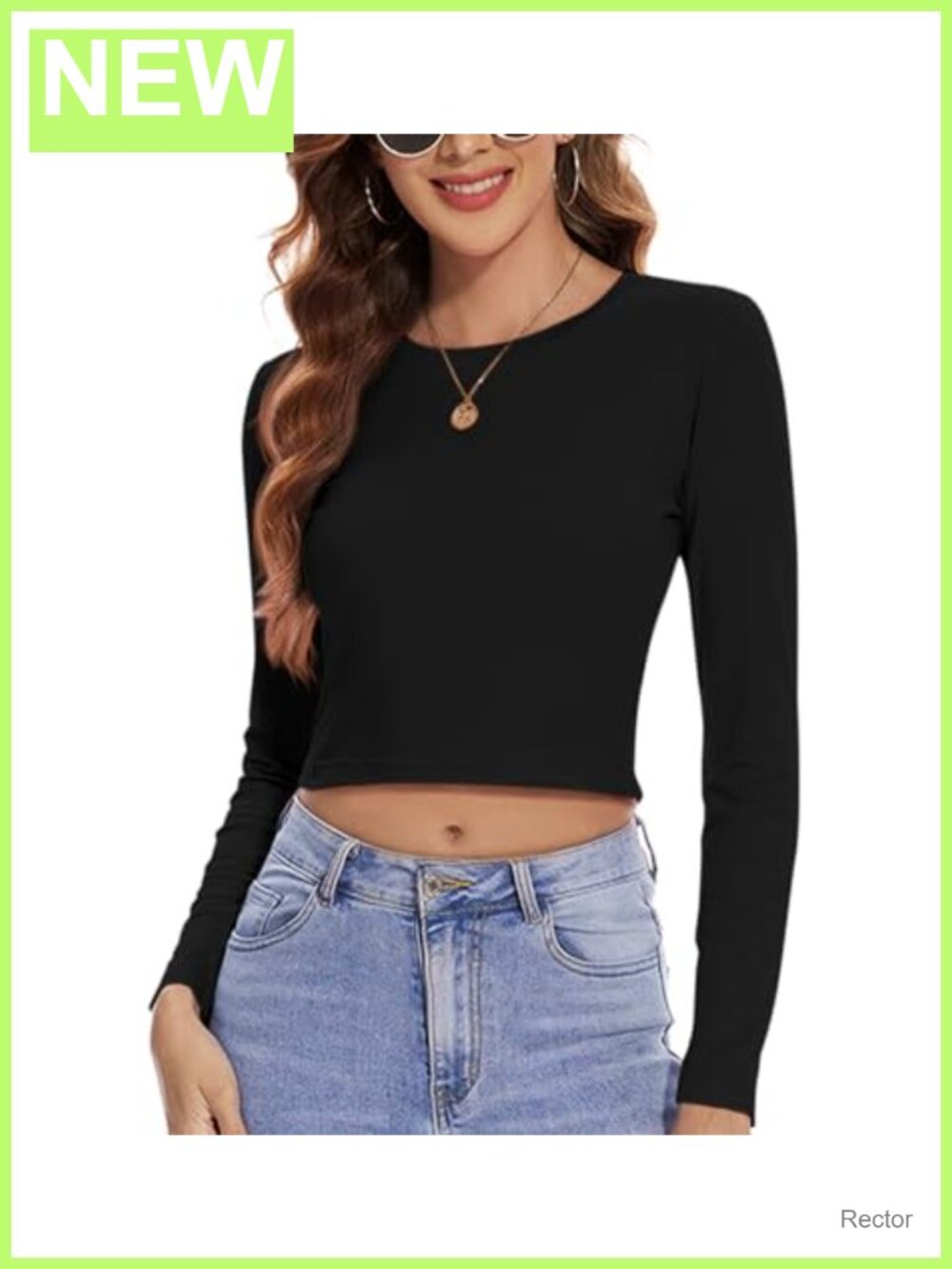 Long Sleeve Crop Top Slim Fit Fitted Tee Workout Yoga Casual